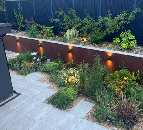 Lighting gives a garden added impact at night